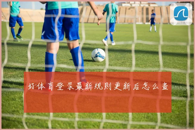 好体育登录最新规则更新后怎么查